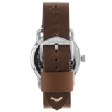 Fossil The Commuter White Dial Brown Leather Strap Watch for Men - FS5275