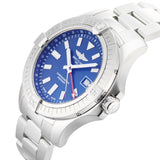 Breitling Avenger Automatic GMT 45 Blue Dial Silver Steel Strap Watch for Men - A32395101C1A1