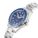 Tag Heuer Aquaracer Diamonds Blue Dial Silver Steel Strap Watch for Women - WAY131L.BA0748