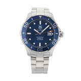 Tag Heuer Aquaracer Caliber 5 Automatic Blue Dial Silver Steel Strap Watch for Men - WAN2111.BA0822