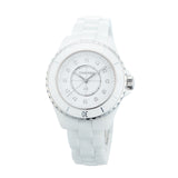 Chanel J12 Quartz Diamonds White Dial White Steel Strap Watch for Women - J12 H5703