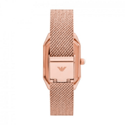 Emporio Armani Joy Quartz Rose Gold Dial Rose Gold Mesh Bracelet Watch For Women - AR11347