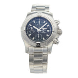 Breitling Avenger Chronograph 43 Black Dial Silver Steel Strap Watch for Men - A13385101B1A1