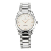 Omega Seamaster Aqua Terra Quartz Diamond Silver Dial Silver Steel Strap Watch for Women - 220.10.28.60.54.001