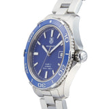 Tag Heuer Aquaracer Calibre 5 Automatic Blue Dial Silver Steel Strap Watch for Men - WAK2111.BA0830