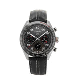 Tag Heuer Carrera Porsche Chronograph Special Edition Black Dial Black Leather Strap Watch for Men - CBN2A1F.FC6492