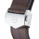 Tag Heuer Carrera Day Date Silver Dial Brown Leather Strap Watch for Men - WBN2011.FC6484