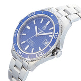 Tag Heuer Aquaracer Calibre 5 Automatic Blue Dial Silver Steel Strap Watch for Men - WAK2111.BA0830