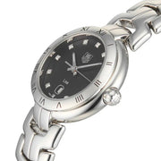 Tag Heuer Link Quartz Diamonds Black Dial Silver Steel Strap Watch for Women - WAT1410.BA0954