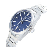 Tag Heuer Carrera Date Blue Dial Silver Steel Strap Watch for Men - WBN2112.BA0639