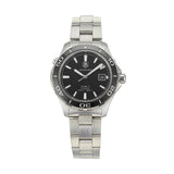 Tag Heuer Aquaracer Caliber 5 Automatic Black Dial Silver Steel Strap Watch for Men - WAK2110.BA0830