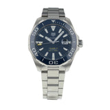 Tag Heuer Aquaracer Calibre 5 Blue Dial Silver Steel Strap Watch for Men - WAY201B.BA0927