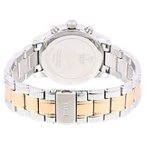 Guess Mini Sunrise Analog Silver Dial Two Tone Steel Strap Watch For Women - W0448L4