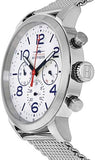 Tommy Hilfiger Jake Quartz White Dial Silver Mesh Bracelet Watch for Men - 1791233