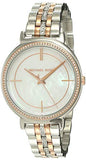 Michael Kors Cinthia Mother of Pearl Dial Two Tone Steel Strap Watch For Women - MK3831