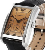 Emporio Armani Classic Brown Dial Brown Leather Strap Watch For Men - AR1605