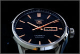 Tag Heuer Carrera Calibre 5 Otomatis 41mm Dial Hitam Jam Tangan Tali Kulit Hitam untuk Pria - WAR201C.FC6266
