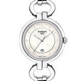 Tissot T Trend Flamingo Mother of Pearl Dial Silver Steel Strap Watch for Women - T094.210.11.116.00