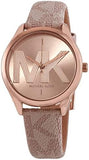 Michael Kors Jaycie Quartz Rose Gold Dial Pink Leather Strap Watch for Women - MK2879