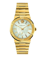 Versace Greca Silver Dial Gold Steel Strap Watch for Men - VEVI00520