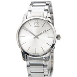 Calvin Klein City Silver Dial Silver Steel Strap Watch for Women - K2G23126