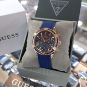 Guess Analog Quartz Blue Dial Blue Rubber Strap Watch For Women - W0562L3
