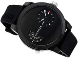 Tommy Hilfiger Denim Black Dial Black Rubber Strap Watch for Men - 1791555