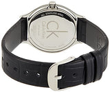 Calvin Klein Minimal Black Dial Black Leather Strap Watch for Women - K3M231C4