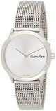 Calvin Klein Minimal SIlver Dial Silver Mesh Bracelet Watch for Women - K3M221Y6