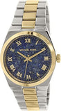 Michael Kors Channing Blue Dial Two Tone Steel Strap Watch For Women - MK5893