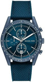 Michael Kors Accelerator Chronograph Blue Dial Blue Nylon Strap Watch for Men - MK9142