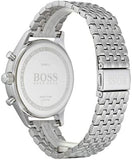 Hugo Boss Companion Black Dial Silver Steel Strap Watch for Men - 1513652