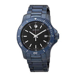 Movado Series 800 Black Dial Blue Ion Plated Steel Strap Watch for Men - 2600139