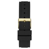 Guess Solstice Green Dial Black Rubber Strap Watch for Women - GW0113L1