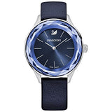 Swarovski Octea Nova Blue Dial Blue Leather Strap Watch for Women - 5295349