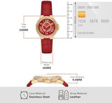 Michael Kors Camille Three-Hand Red Dial Red Leather Strap Watch for Women - MK4750