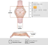 Michael Kors Sage Three-Hand Mother of Pearl Pink Dial Pink Leather Strap Watch for Women - MK4820