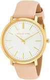 Michael Kors Jaryn Quartz Gold Dial Pink Leather Strap Watch For Women - MK2471