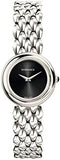 Versace V-Flare Quartz Black Dial Silver Steel Strap Watch for Women - VEBN00618