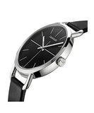 Calvin Klein Even Black Dial Black Leather Strap Watch for Women  - K7B231CZ