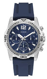 Guess Commander Blue Dial Blue Rubber Strap Watch for Men - GW0211G1