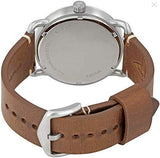 Fossil The Commuter White Dial Brown Leather Strap Watch for Men - FS5275