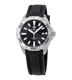 Tag Heuer Aquaracer Quartz Black Dial Black Rubber Strap Watch for Men -  WBD1110.FT8021