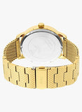 Guess Delancy Black Dial Gold Mesh Bracelet Watch for Men - W0871G2