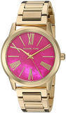 Michael Kors Hartman Quartz Pink Dial Gold Steel Strap Watch For Women - MK3520