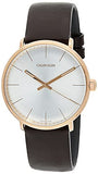 Calvin Klein High Noon Silver Dial Brown Leather Strap Watch for Men - K8M216G6