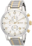 Hugo Boss Areoliner Chronograph White Dial Two Tone Steel Strap Watch for Men - 1513236