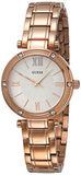 Guess Park Ave White Dial Rose Gold Steel Strap Watch for Women - W0767L3