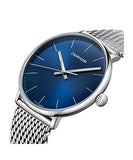 Calvin Klein High Noon Quartz Blue Dial Silver Mesh Bracelet Watch for Men - K8M2112N