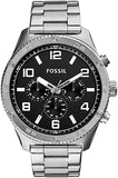 Fossil Brox Multifunction Black Dial Silver Steel Strap Watch for Women - BQ2797